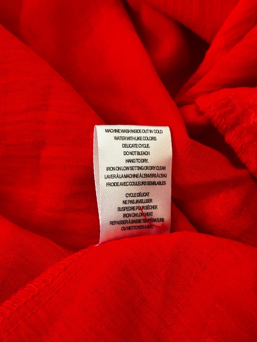 C BY ONE Plus Size 1X Red Orange Maxi Dress RUFFLE SLEEVE SMOCKED WAIST POCKETS - Picture 8 of 9